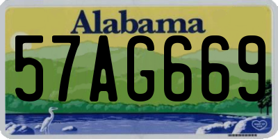 AL license plate 57AG669