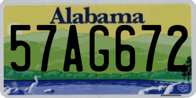 AL license plate 57AG672