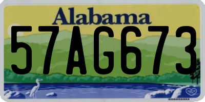 AL license plate 57AG673