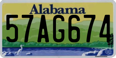 AL license plate 57AG674