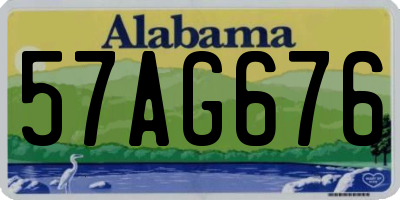 AL license plate 57AG676