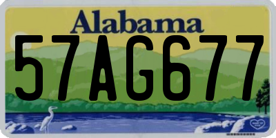 AL license plate 57AG677
