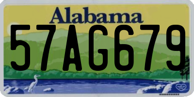 AL license plate 57AG679