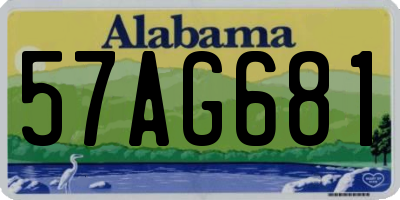 AL license plate 57AG681