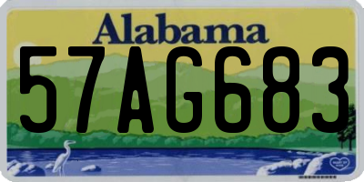 AL license plate 57AG683