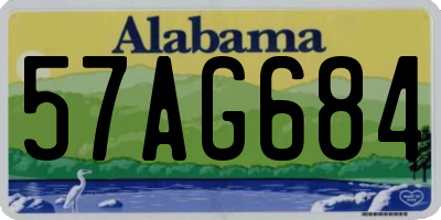 AL license plate 57AG684