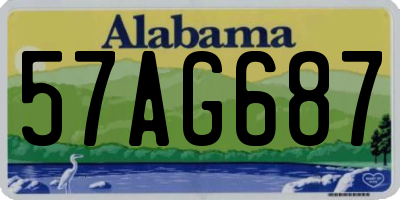 AL license plate 57AG687