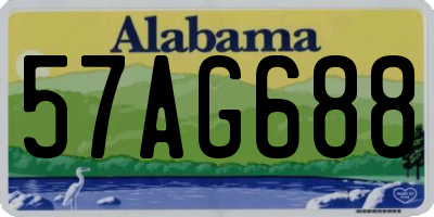 AL license plate 57AG688