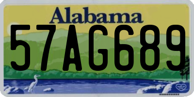 AL license plate 57AG689