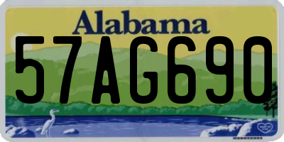 AL license plate 57AG690
