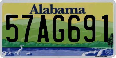 AL license plate 57AG691