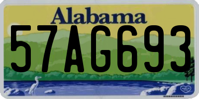 AL license plate 57AG693