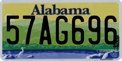AL license plate 57AG696