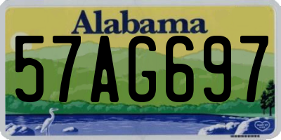 AL license plate 57AG697