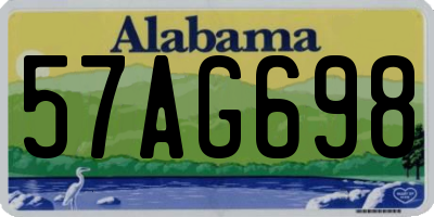 AL license plate 57AG698