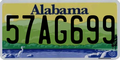 AL license plate 57AG699