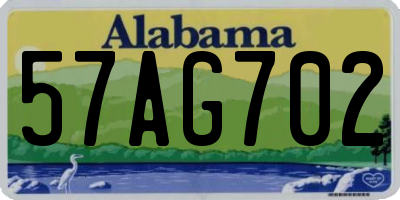 AL license plate 57AG702