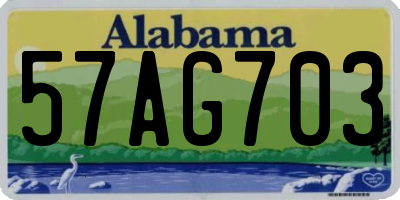 AL license plate 57AG703