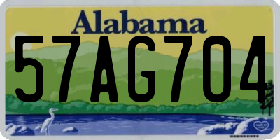 AL license plate 57AG704