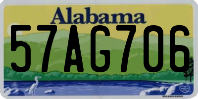 AL license plate 57AG706