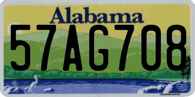 AL license plate 57AG708