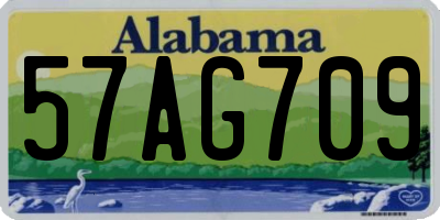 AL license plate 57AG709