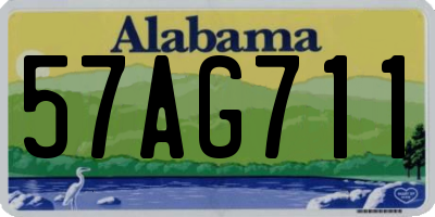 AL license plate 57AG711