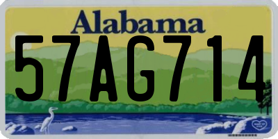 AL license plate 57AG714