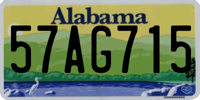 AL license plate 57AG715