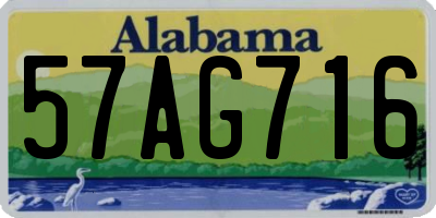 AL license plate 57AG716