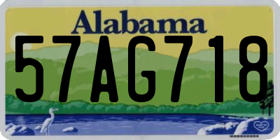 AL license plate 57AG718