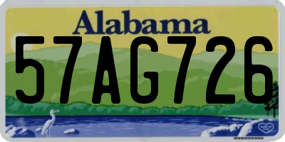 AL license plate 57AG726
