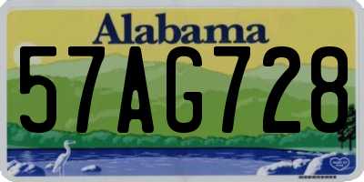 AL license plate 57AG728