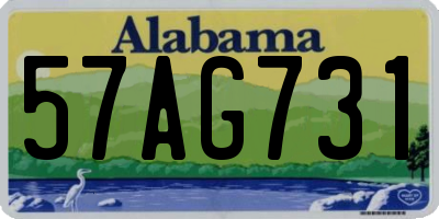AL license plate 57AG731