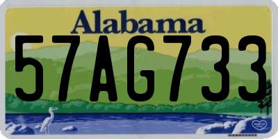 AL license plate 57AG733
