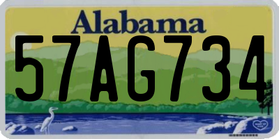 AL license plate 57AG734