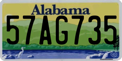 AL license plate 57AG735