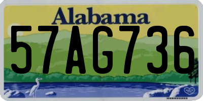 AL license plate 57AG736