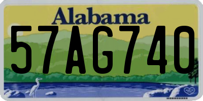 AL license plate 57AG740