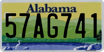 AL license plate 57AG741
