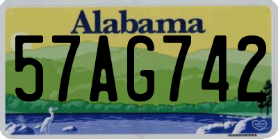 AL license plate 57AG742