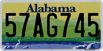 AL license plate 57AG745