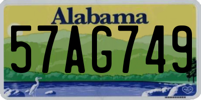 AL license plate 57AG749
