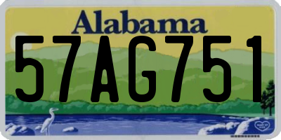 AL license plate 57AG751