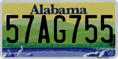 AL license plate 57AG755