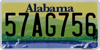 AL license plate 57AG756