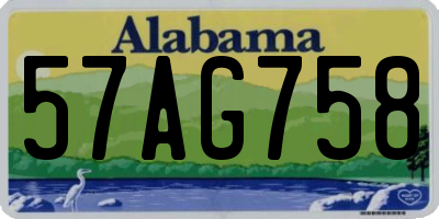AL license plate 57AG758