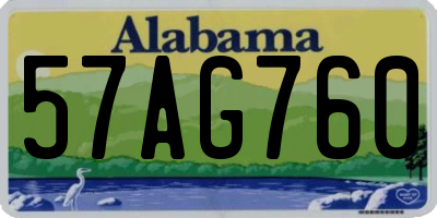 AL license plate 57AG760