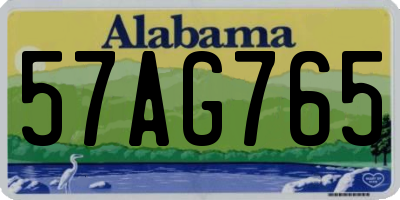 AL license plate 57AG765