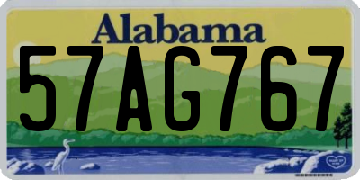 AL license plate 57AG767